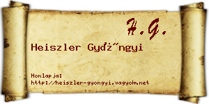 Heiszler Gyöngyi névjegykártya